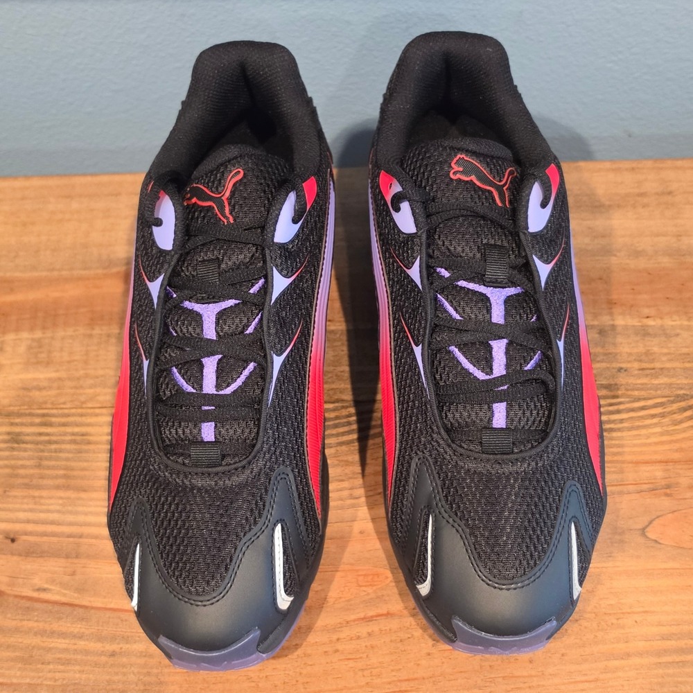 Puma Mens Inhale Flare Sneakers Black Pink Purple Mesh Cell 10.5 - Picture 3 of 11